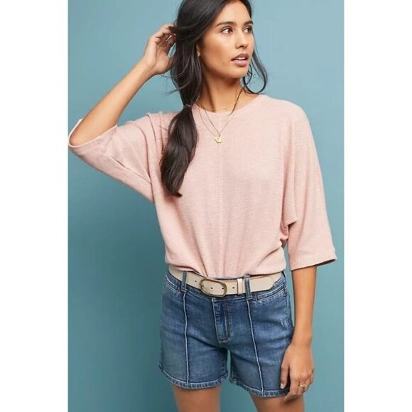 Anthropologie Pilco Hi Rise Pintucked Denim Shorts Size 29 - Picture 1 of 12